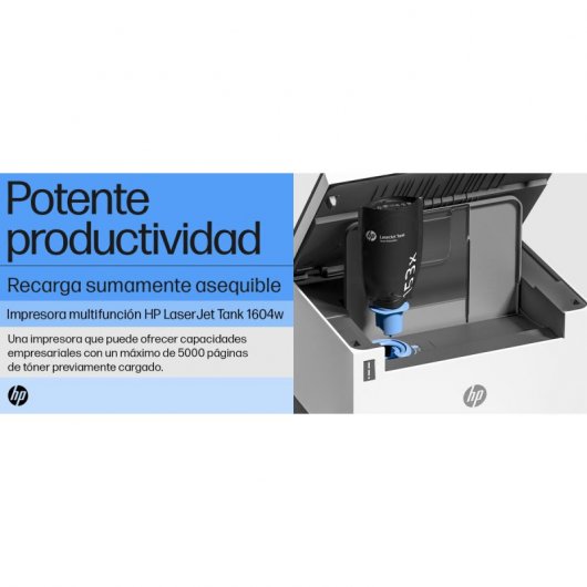 HP LaserJet Stampante multifunzione Tank 1604w, Bianco e nero, Stampante per Aziendale, Stampa, copia, scansione, Scansione verso e-mail; scansione verso PDF