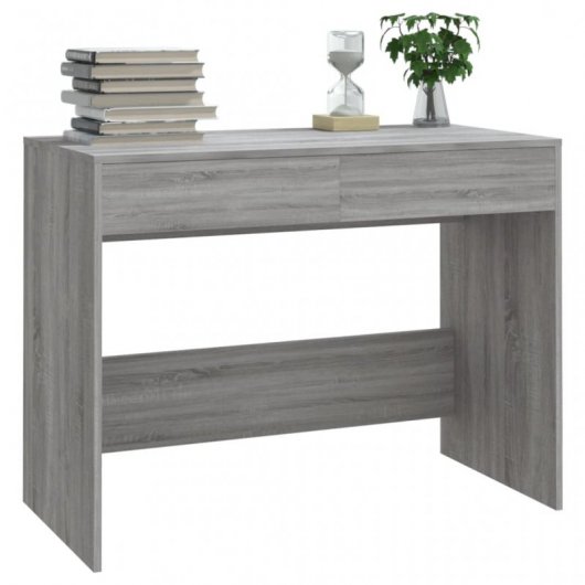 VidaXL Bureau en aggloméré gris Sonoma 101x50x76,5cm