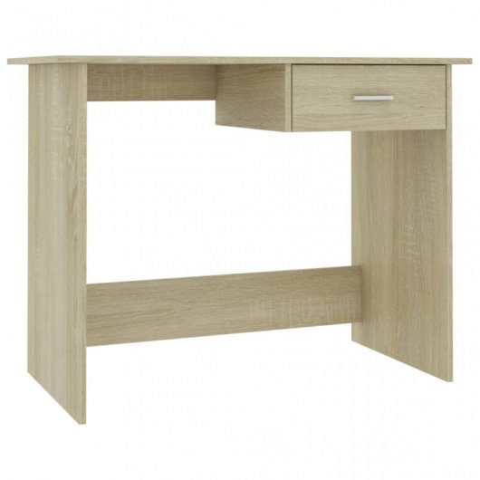 VidaXL Bureau en aggloméré de chêne Sonoma 100x50x76cm