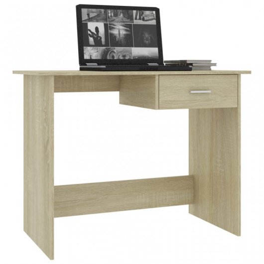 VidaXL Bureau en aggloméré de chêne Sonoma 100x50x76cm