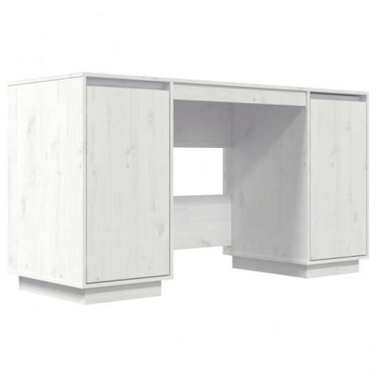 VidaXL Escrivaninha em madeira maciça de pinho branco 140x50x75cm