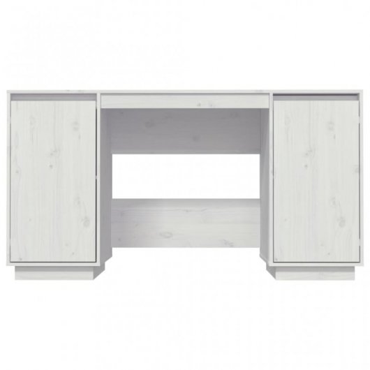 VidaXL Escrivaninha em madeira maciça de pinho branco 140x50x75cm