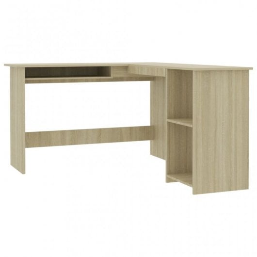 Vidaxl Escrivaninha em L Sonoma Carvalho Aglomerado 120x140x75cm