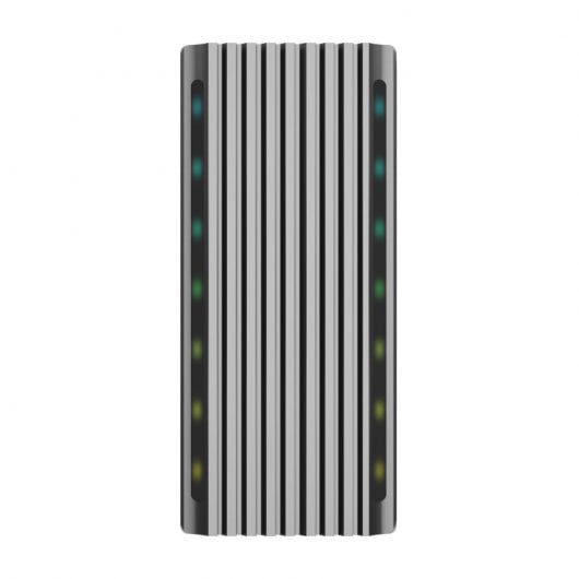 Aisens ASM2-RGB011GR Caja Externa para Disco Duro SSD M.2 SATA/NVMe USB-C