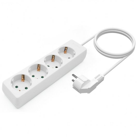 Aisens A154-0533 Multiprise blanche à 4 prises