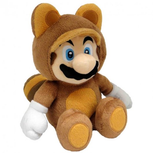 Sherwood Media Super Mario Peluche Mario Tanooki 21cm