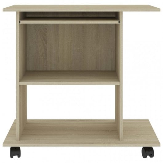 VidaXL Table d'ordinateur en aggloméré Chêne Sonoma 80x50x75cm