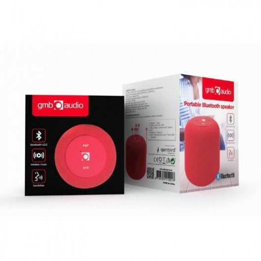 Gembird Altavoz Bluetooth 5W Rojo