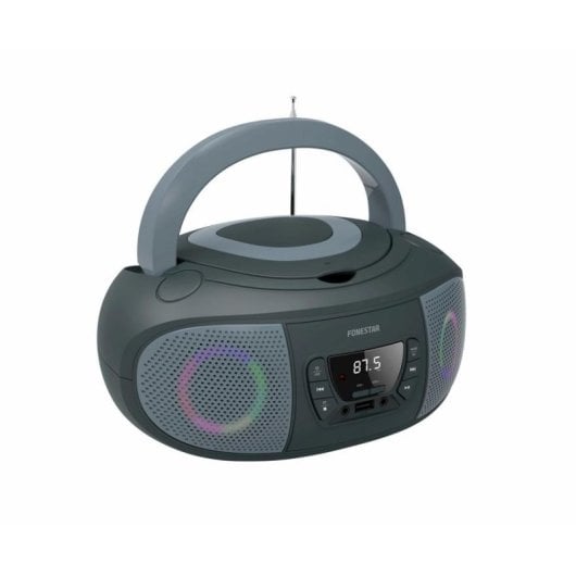 Radio CD Fonestar BOOM-GO-G 4W RMS USB FM Bluetooth AUX MP3 Portable Gris