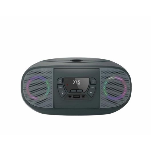 Radio CD Fonestar BOOM-GO-G 4W RMS USB FM Bluetooth AUX MP3 Portable Gris