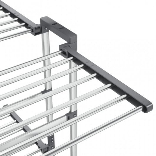 Prateleira de secagem vidaXL 3 camadas com rodas prata 60x70x166 cm
