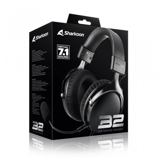 Sharkoon B2 Auriculares Gaming Negro