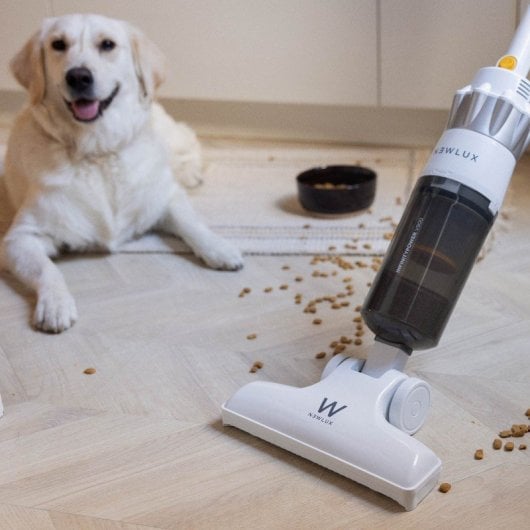 Newlux Aspirador Vertical Com Fio 800W Branco + Acessórios para Animais de Estimação