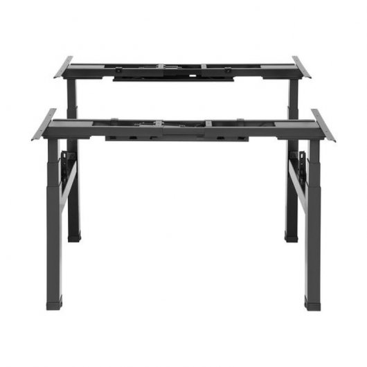 Kimex Base Doble de Escritorio Motorizado Elevable con Altura Ajustable 62-128cm Negro