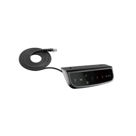 Scrivania doppia ergonomica motorizzata Kimex 150x75 cm Noce/Nero
