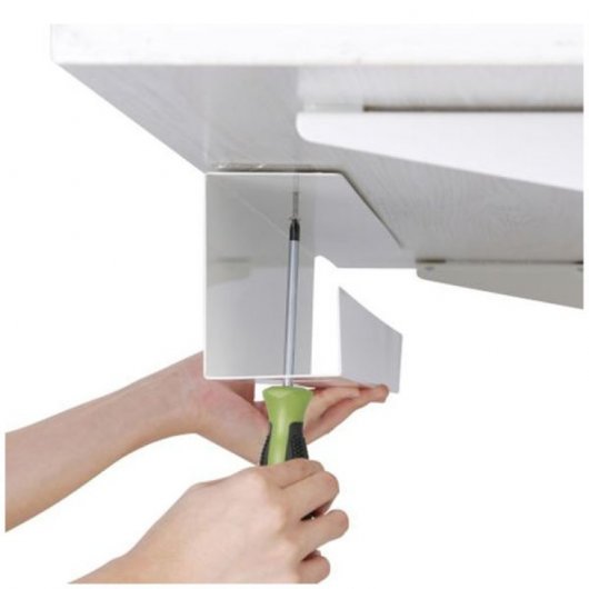 Kimex Canaleta Pasacables Horizontal para Escritorio 60cm Blanco