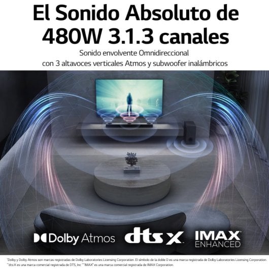 LG S80QY Barra de Sonido 3.1.3 480W