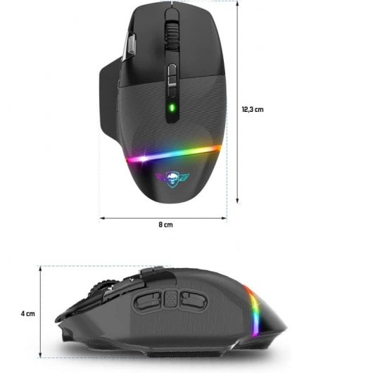 Mouse da gioco wireless Spirit of Gamer Xpert M800 RGB 10000 DPI Nero
