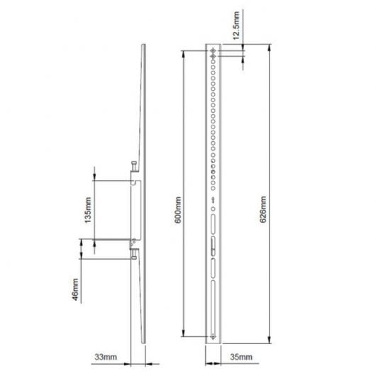 Supporto Da Pavimento Girevole Kimex per TV 55"-75" VESA 600x400 Max 50Kg