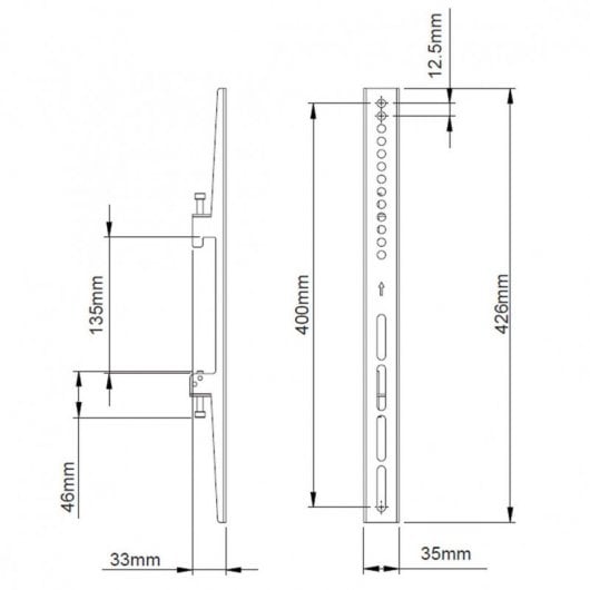 Supporto Da Pavimento Girevole Kimex per TV 32"-75" VESA 600x400 Max 50Kg