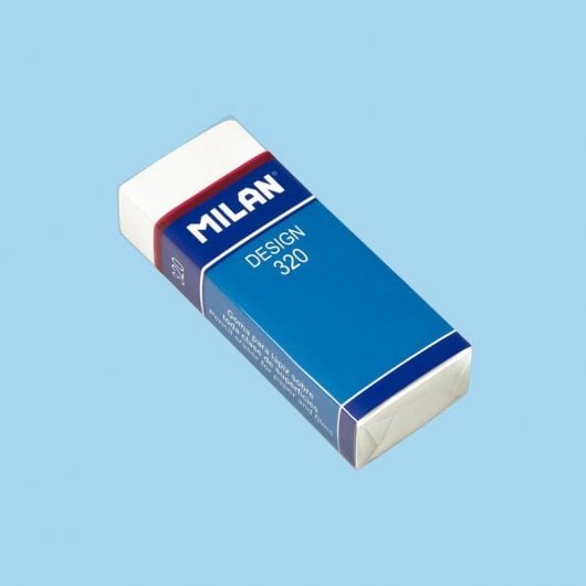 Milan Nata Design 320 Blíster 2 Gomas de Borrar con Funda Cartón