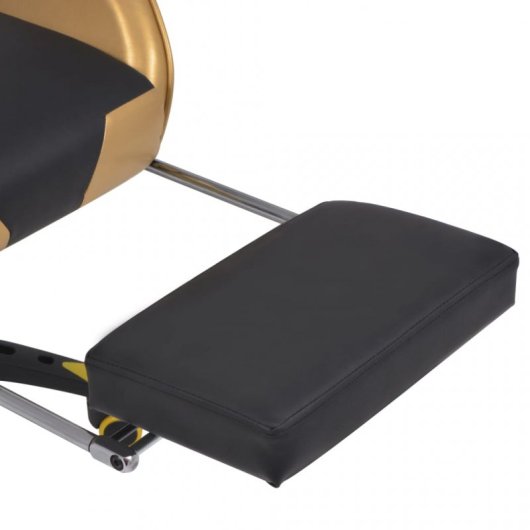 VidaXL Racing Silla Gaming con Reposapiés Dorada