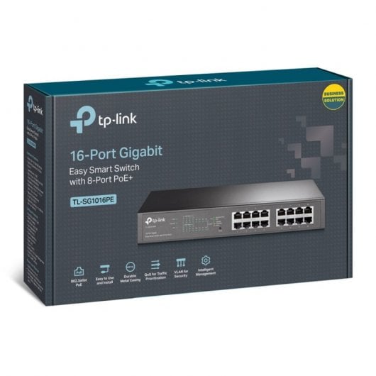 TP-Link TL-SG1016PE Switch Gestionado 16 Puertos Gigabit 8 Puertos PoE+