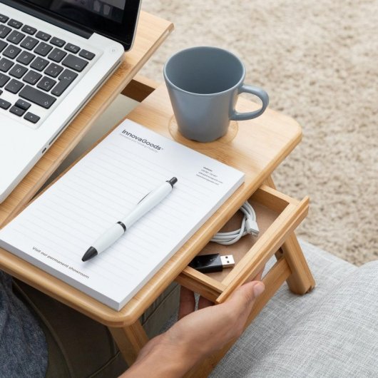 Northix Mesa Plegable para Portátil de Bambú