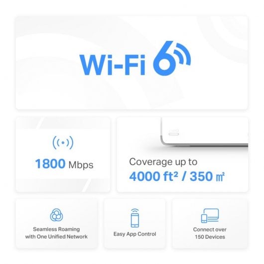 Mercusys Halo H70X Pack 2 Wi-Fi-System 6 Mesh AX1800 Dualband Gigabit