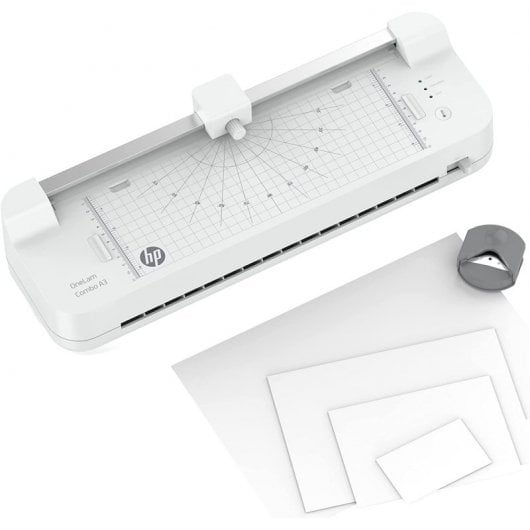 Plastifieuse HP OneLam Combo A3 75/80-125 microns + coupe-coin et feuilles de plastification