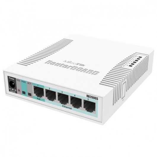 MikroTik RB260GS Switch 5 Puertos Gigabit 1 Puerto PoE