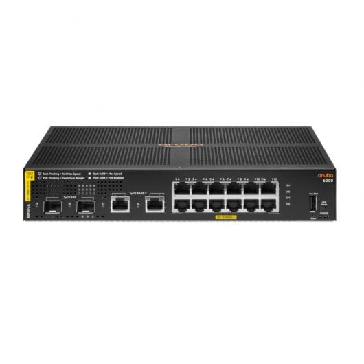 Aruba 6000 12G Classe 4 Switch Gerido L3 12 Portas Gigabit 2 SFP