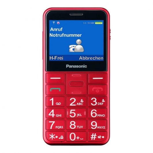 Telefono cellulare per anziani Panasonic KX-TU155 Rosso