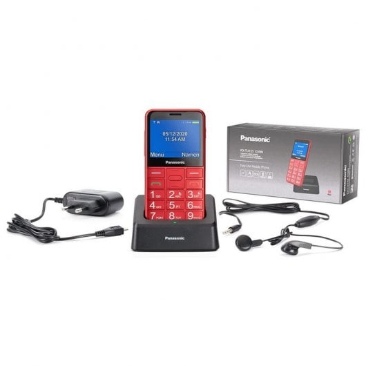 Panasonic KX-TU155 Téléphone portable pour seniors Rouge
