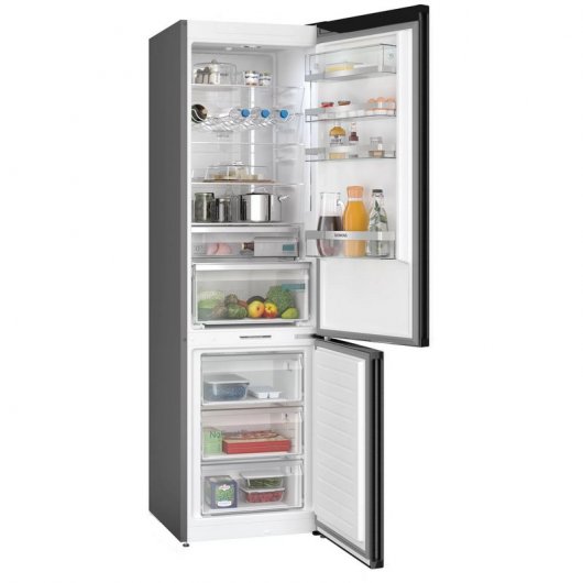 Siemens iQ500 KG39NAXCF Frigorífico Combi C Acero Inoxidable Negro