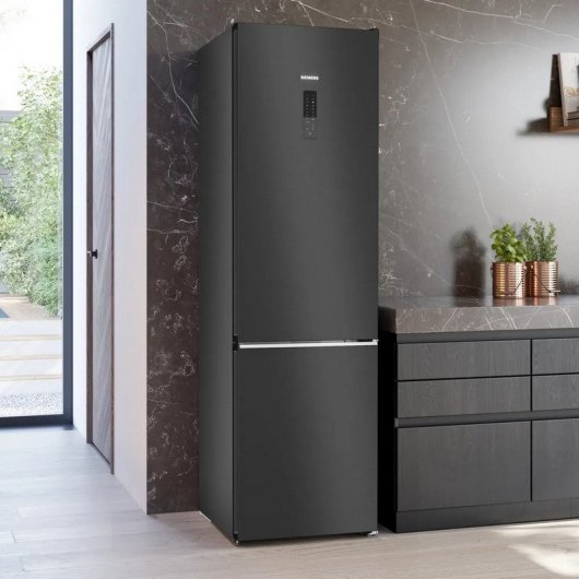 Siemens iQ500 KG39NAXCF Frigorífico Combi C Acero Inoxidable Negro