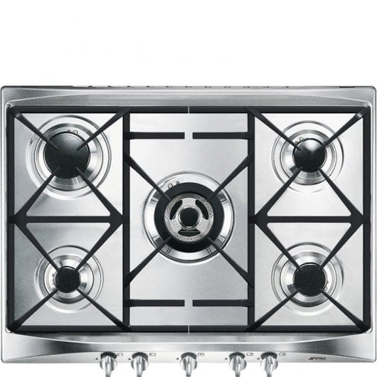 Smeg SR275XGH2 Placa de Gas 5 Zonas Plata