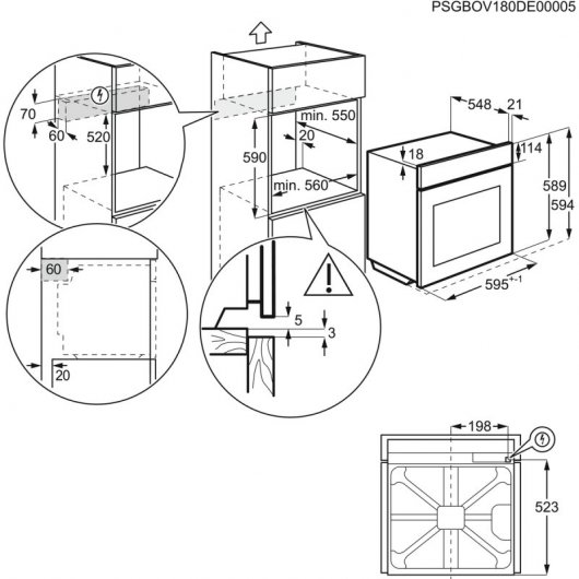 AEG BEE435111M Horno Multifunción 72L A+ Acero inoxidable