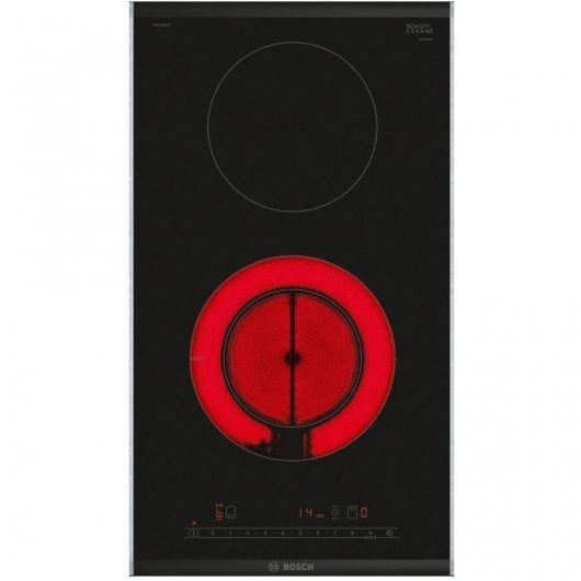 Bosch Serie 6 PKF375FP2E Piano Cottura Vetroceramica Dominò 2 Zone 30cm Nero