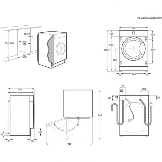 Electrolux EN7F4722AN Máquina de Lavar Roupa Encastrável 7Kg D