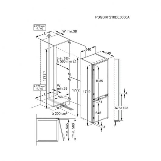 Electrolux LNT2LF18S Frigorífico Combi Integrable F