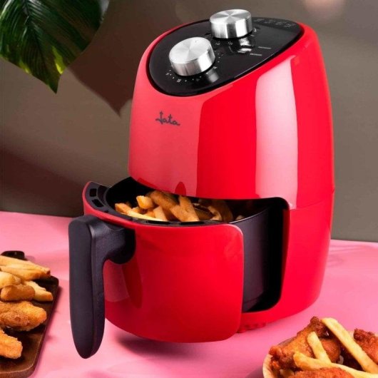 Friteuse sans Huile Jata JEFR1222 2L 1000W Rouge et Noir
