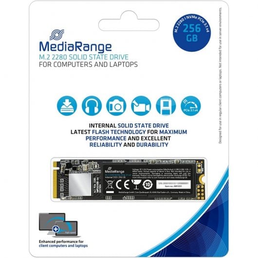 Mediarange MR1031 256GB SSD M.2 3D TLC NAND NVMe PCIe 3.1