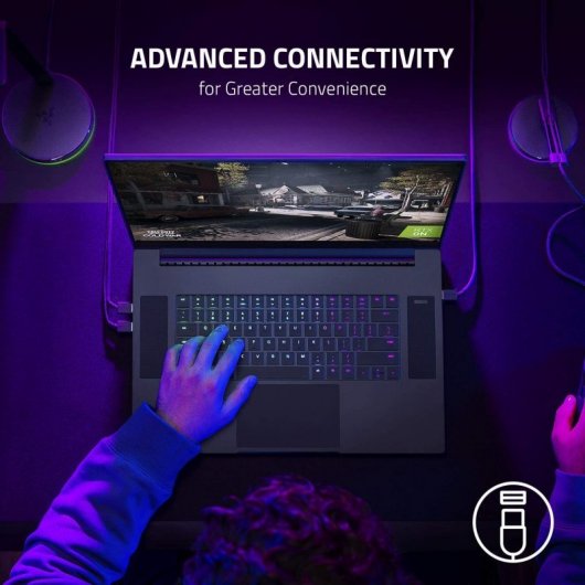 Razer Blade 17 FHD 360Hz Intel Core i7-11800H/16GB/1TB SSD/RTX 3060/17.3" + Razer Soporte para Portátil hasta 15" Negro