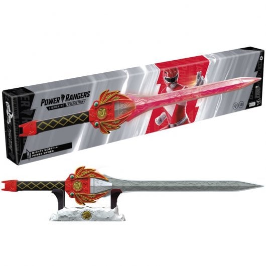 Hasbro Power Rangers Collezione Lightning Replica spada potenziata Mighty Morphin Red Ranger scala 1:1