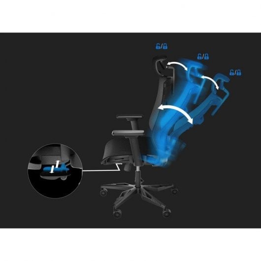 Genesis ASTAT 700 Cadeira Gaming Ergonómica Preta