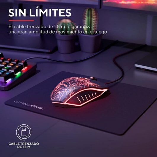 Mouse da gioco LED Trust GXT 105X Izza con 6 pulsanti 4000 DPI