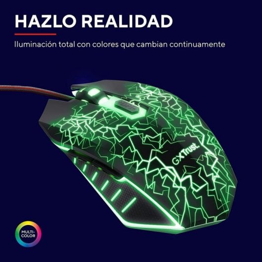 Mouse da gioco LED Trust GXT 105X Izza con 6 pulsanti 4000 DPI
