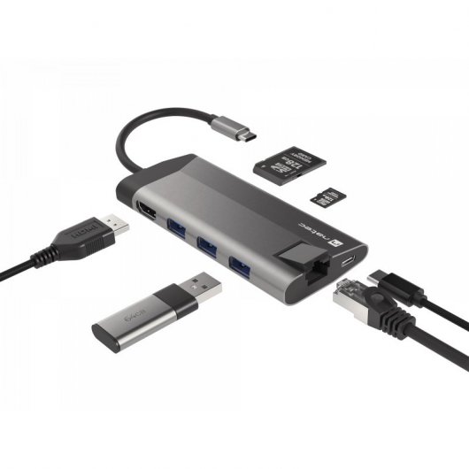 Natec Fowler Plus Docking Station USB-C a USB3.0/HDMI/USB-C/RJ45/PD 3.0