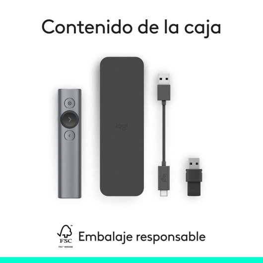 Logitech Spotlight Apresentador Sem Fios USB/Bluetooth Cinzento